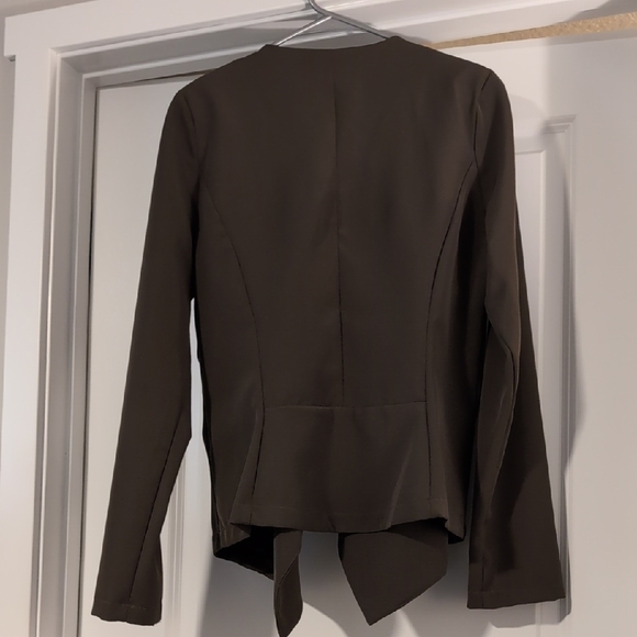 Calvin Klein Olive Open Front Blazer - Picture 4 of 5